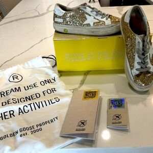 Golden Goose May Gold Glitter